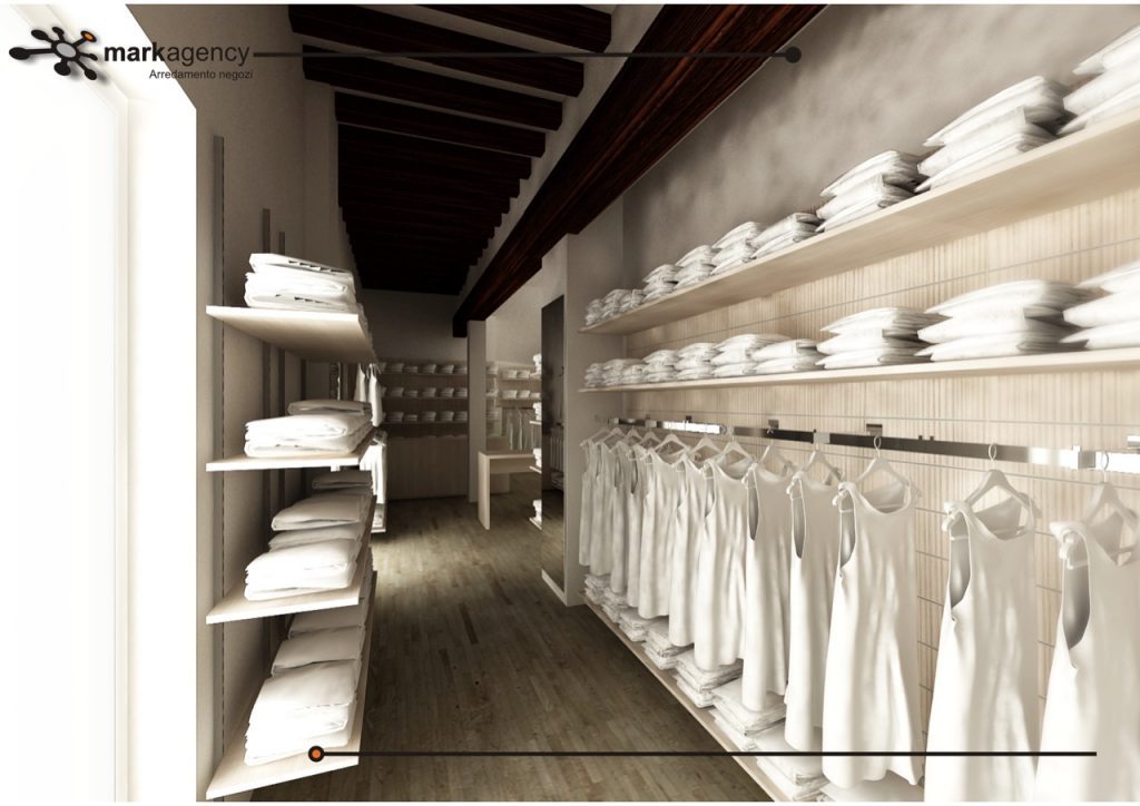 Progetto arredo negozio abbigliamento Rimini foto n.684