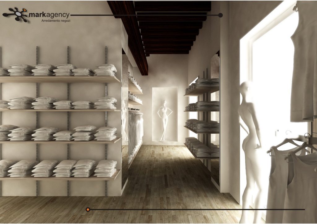 Progetto arredo negozio abbigliamento Rimini foto n.687