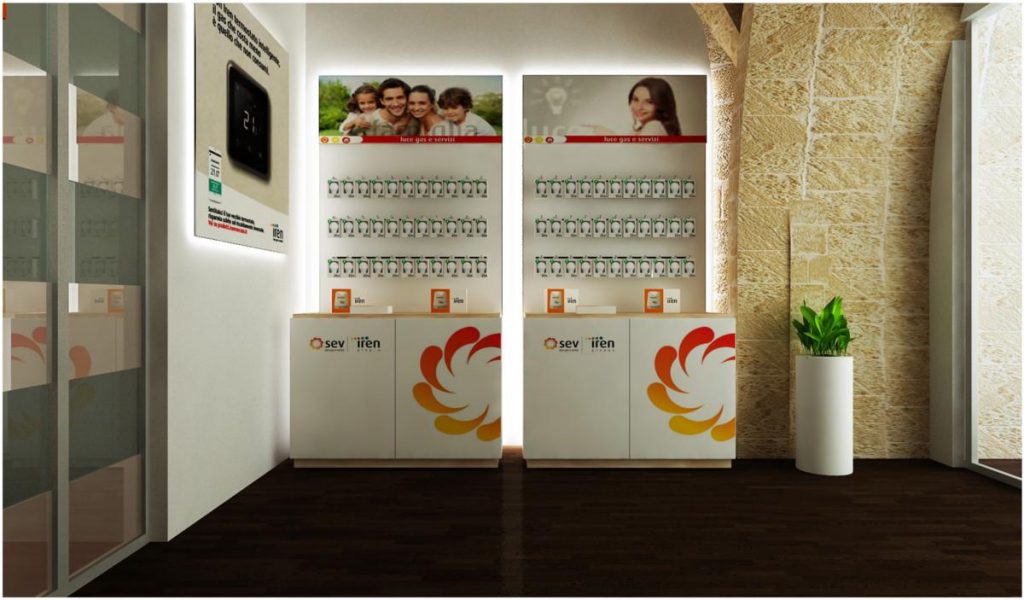 Progetto arredo negozio agenzie servizi Pomezia foto n.1275