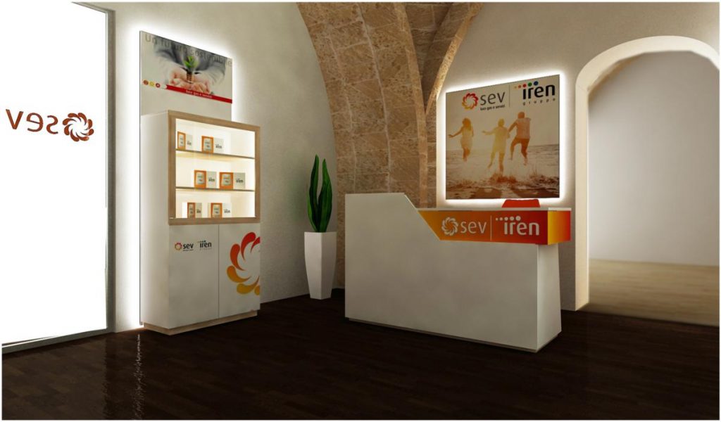 Progetto arredo negozio agenzie servizi Pomezia foto n.1276