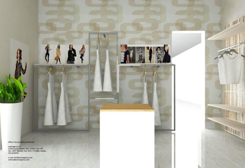 Progetto arredo negozio abbigliamento L'Aquila foto n.1990