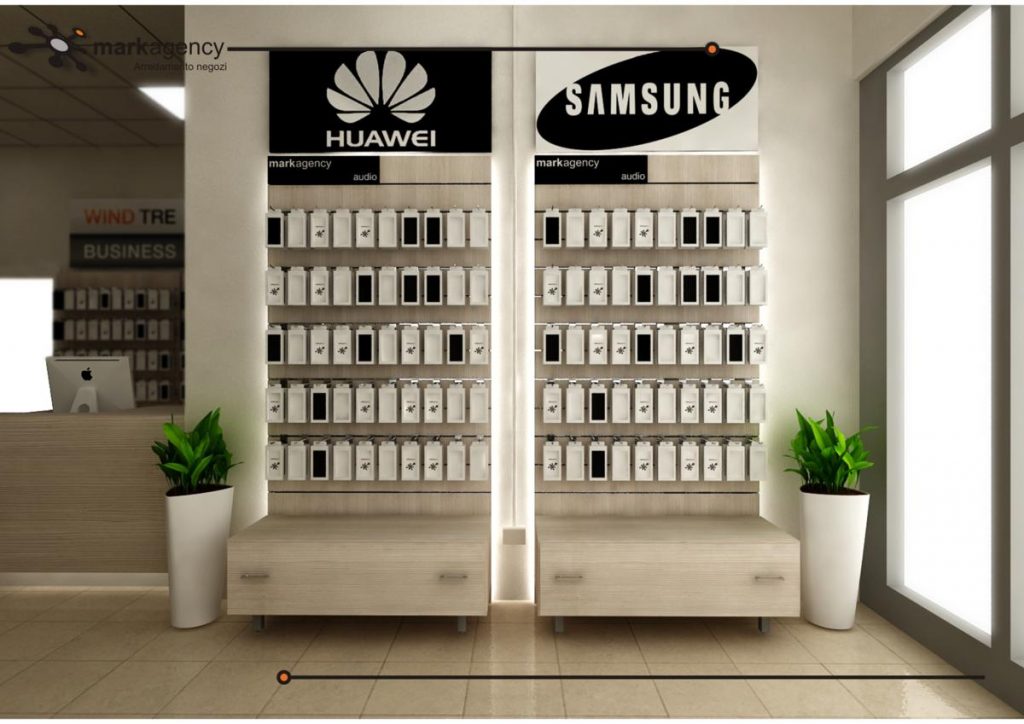 Progetto arredo negozio telefonia Sassari foto n.2163