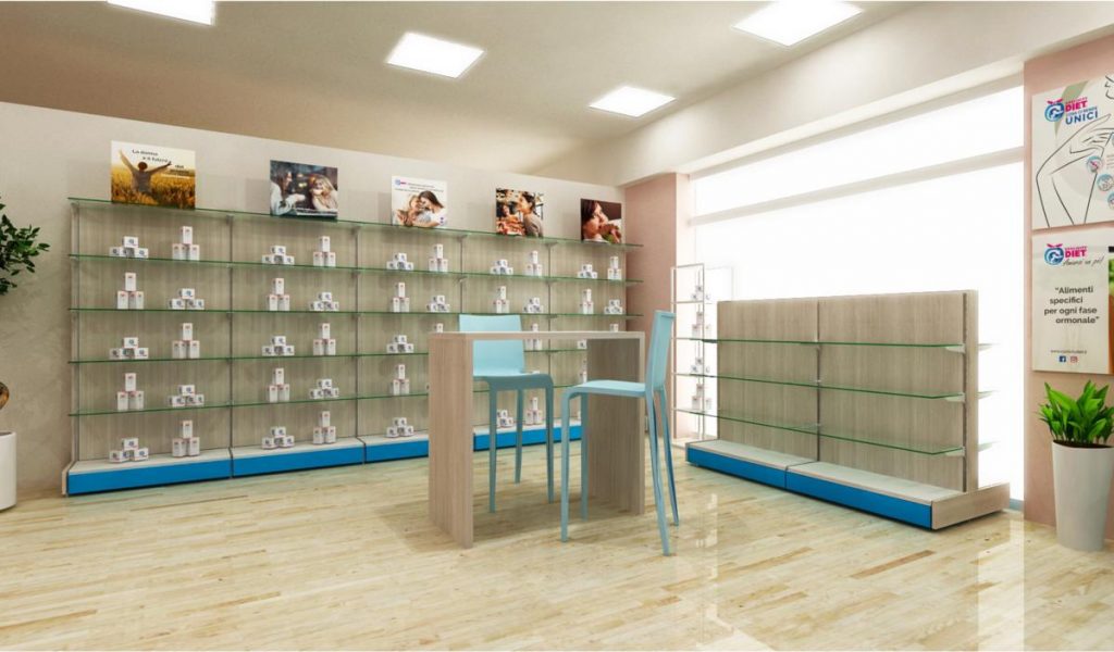 Progetto arredo negozio parafarmacia Reggio di Calabria foto n.2762