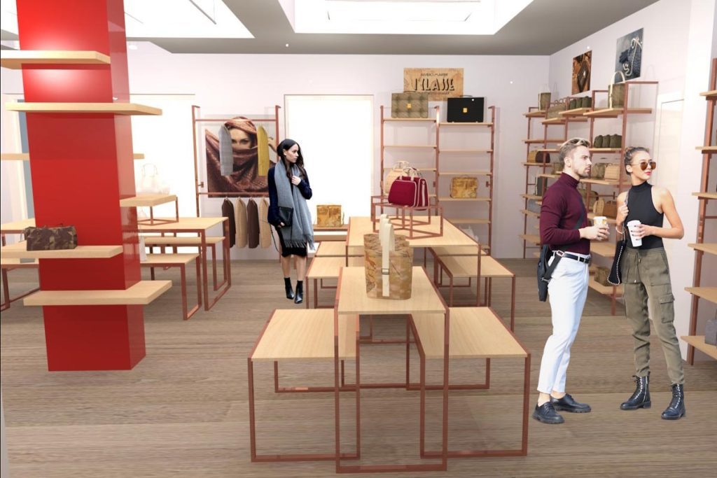 Progetto arredo negozio abbigliamento Pavia foto n.15431