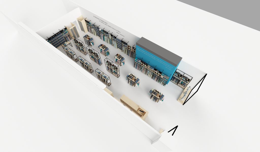 Progetto arredo negozio abbigliamento Prato foto n.17325