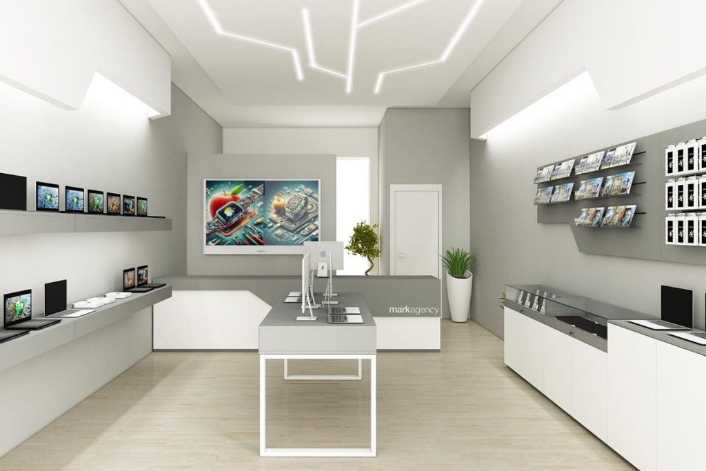 progetto arredo negozio di telefonia