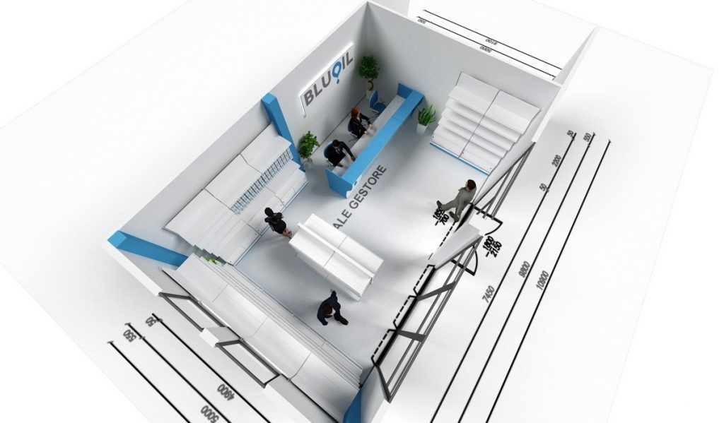 Progetto arredo negozio agenzie servizi Catanzaro foto n.5044