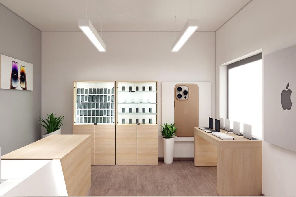progetto per arredamento negozio telefonia