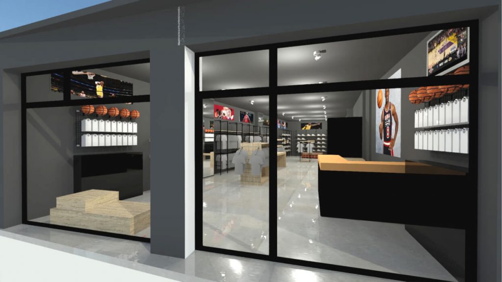 Progetto arredo negozio articoli sportivi Faenza foto n.13408