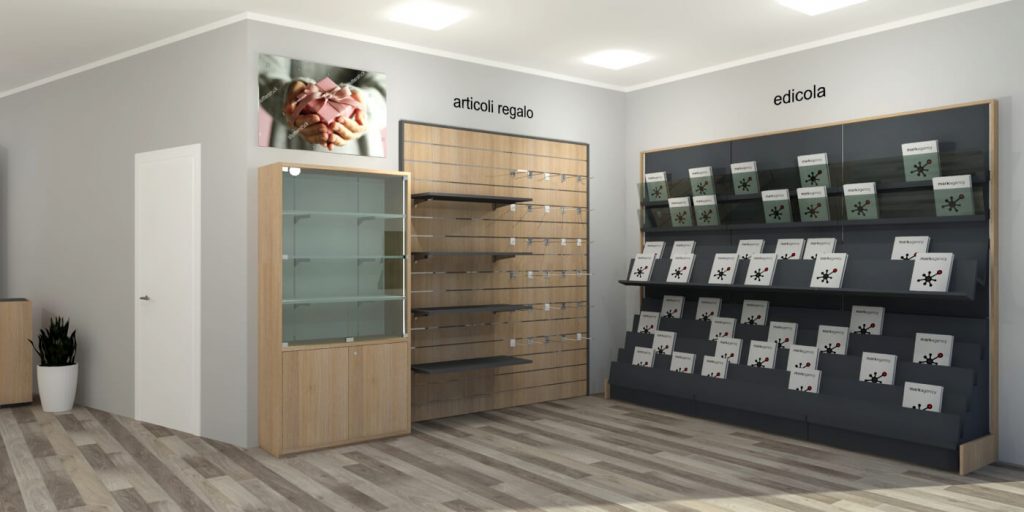 Progetto arredo negozio tabacchi Milano Marittima foto n.13431