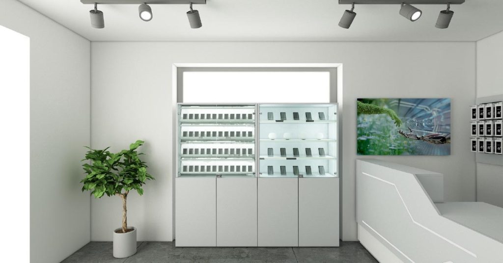 Progetto arredo negozio telefonia Porto Potenza Picena foto n.14904