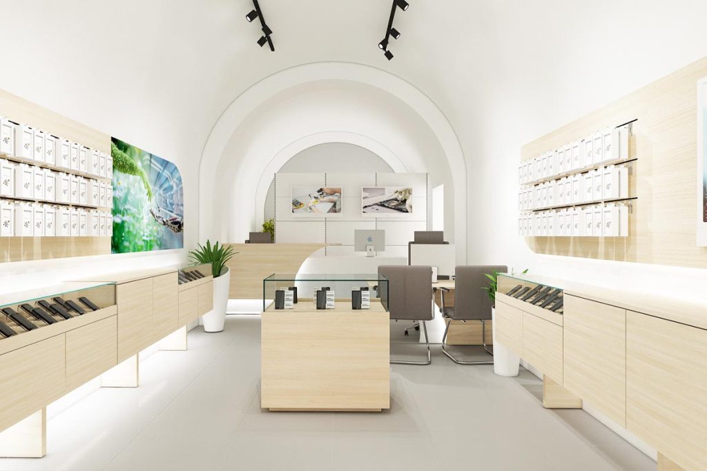 Progetto arredo negozio telefonia Bologna foto n.15955