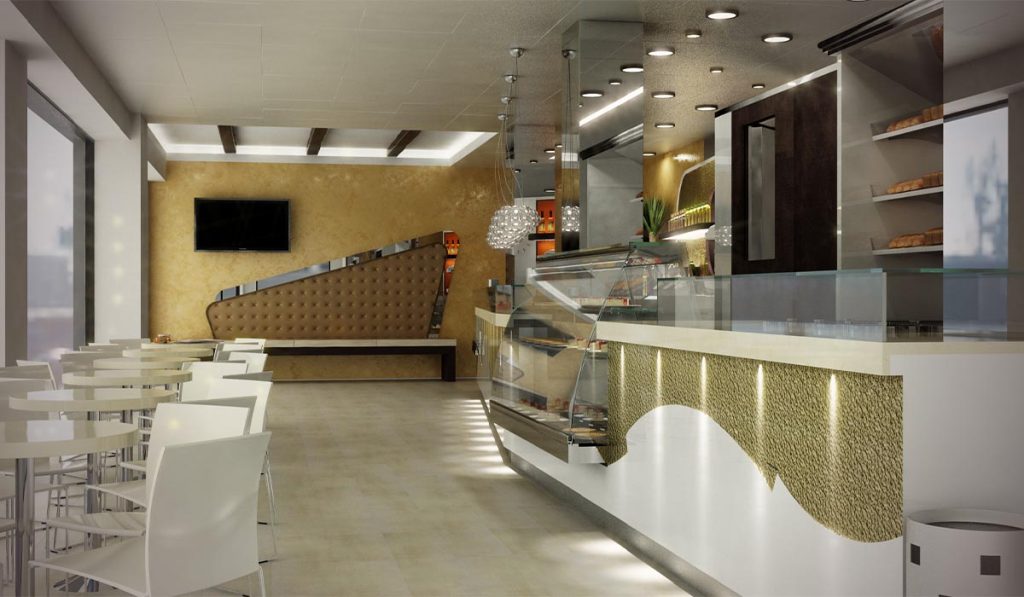 Progetto arredo negozio bar Villanova foto n.15223