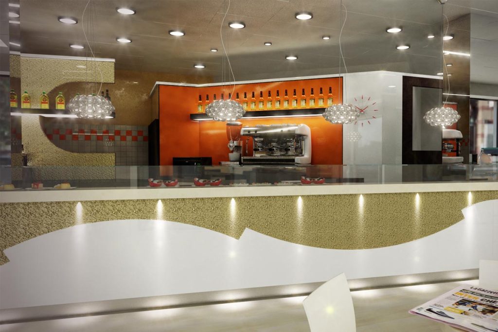 Progetto arredo negozio bar Villanova foto n.15222