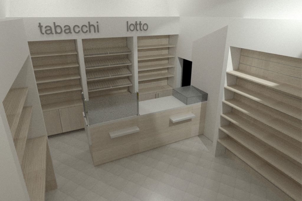 Progetto arredo negozio tabacchi Asiago foto n.15285
