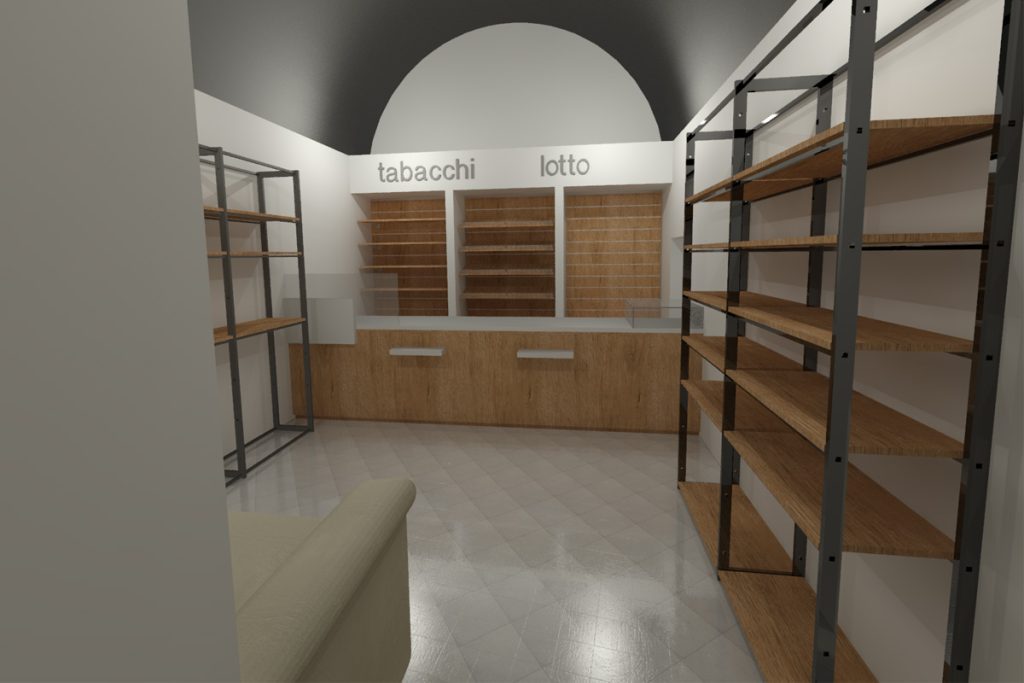 Progetto arredo negozio tabacchi Asiago foto n.15290