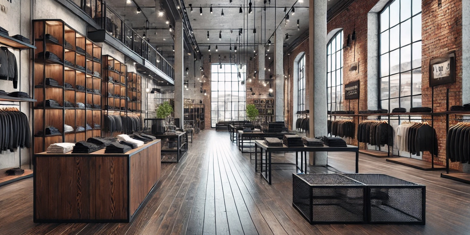 Arredamento industriale negozi moda