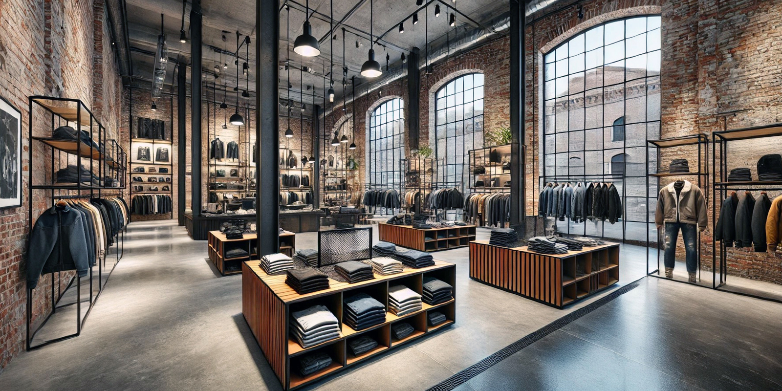 arredamento negozi abbigliamento industrial