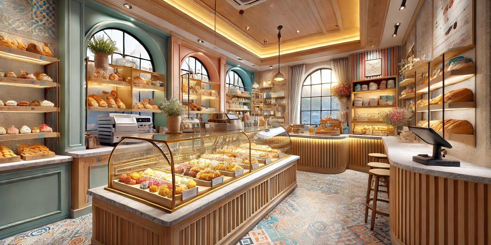 Banchi per dolci e prodotti di pasticceria panetterie, design funzionale e accattivante, illuminazione interna, conservazione ottimale