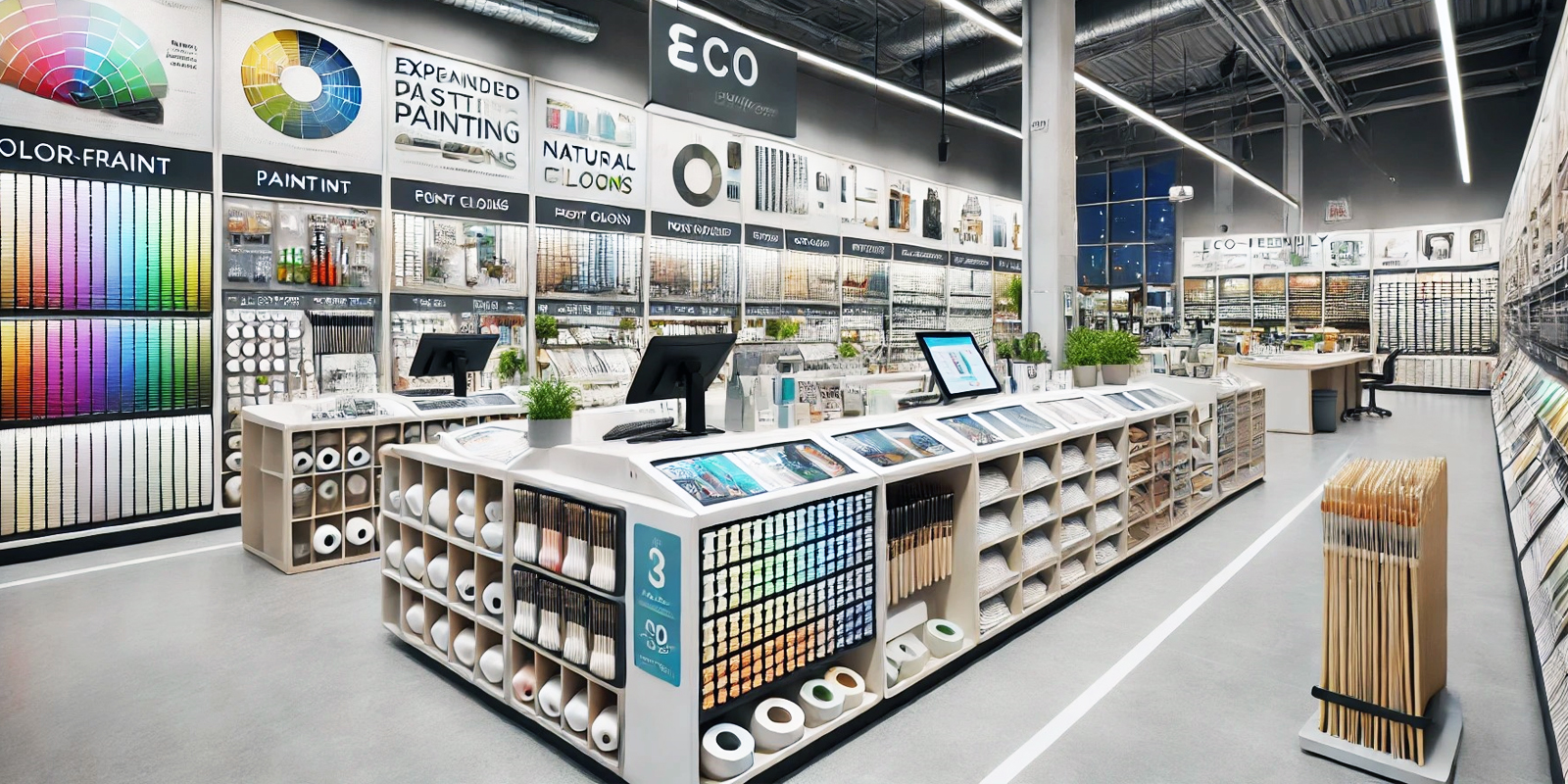 Banchi per miscelazione vernici vernici, design ergonomico, illuminazione integrata, spazio per miscelazione
