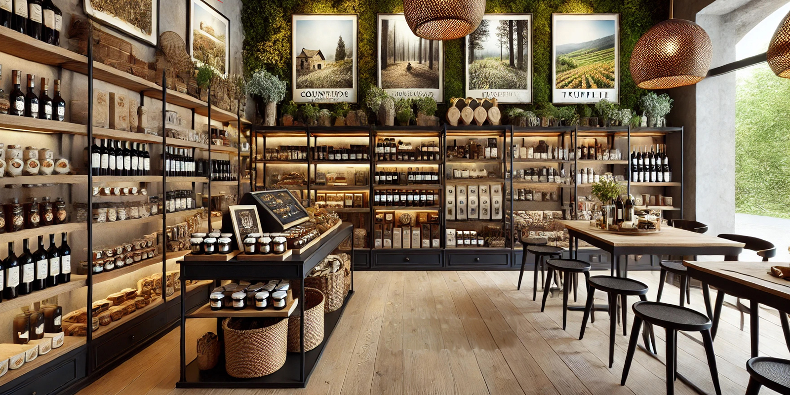 Espositori per prodotti confezionati alimentari, design accattivante, illuminazione a tema, materiali di qualità.