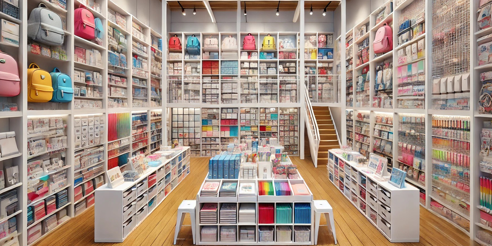 Progetto 3D arredo cartoleria, visualizzazione anteprima, personalizzazione spazi, design su misura.