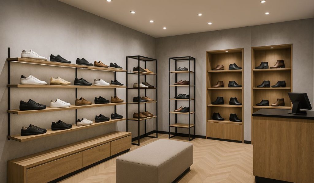 come arredare un negozio di scarpe