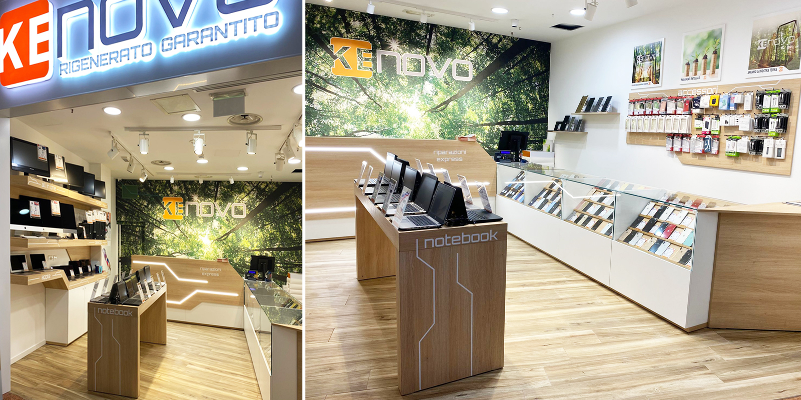 Realizzazione arredo negozio Kenovo