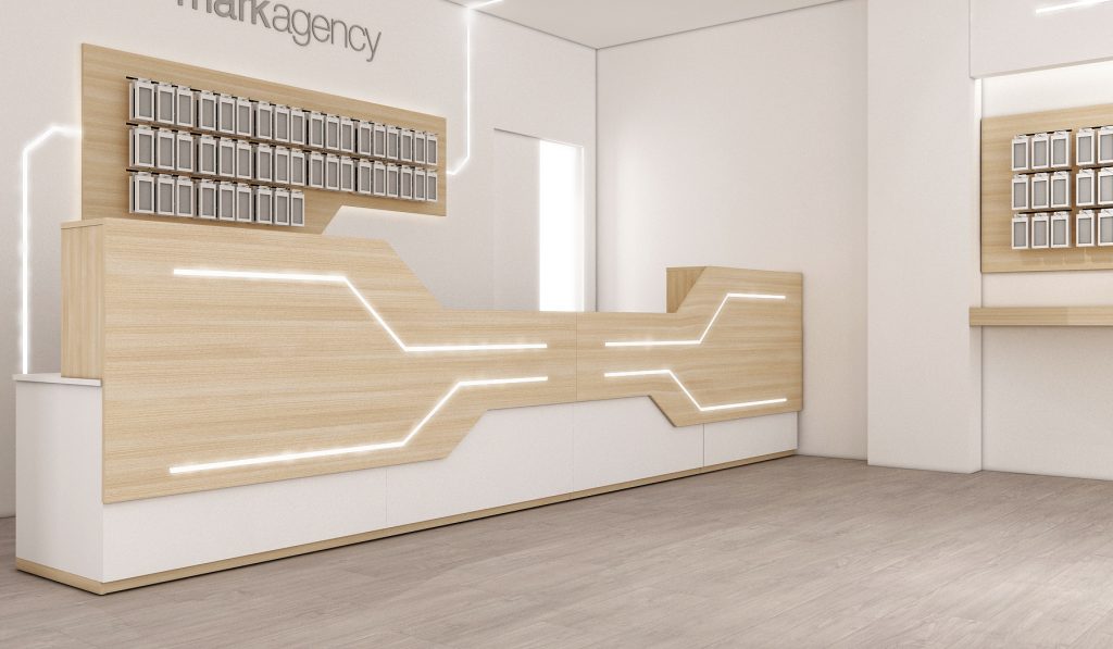 Progetto arredo negozio telefonia Argenta foto n.17332